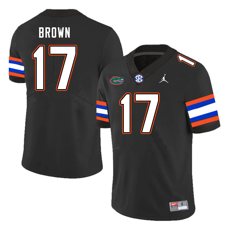 Men #17 Max Brown Florida Gators College Football Jerseys Stitched-Black
